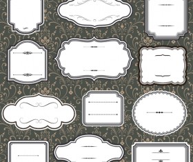 vintage labels frames vectors 01