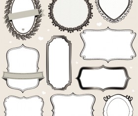 vintage labels frames vectors 02