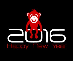 2016 year of the monkey vector material 08