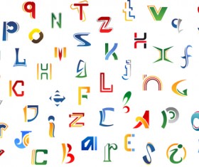 Abstract alphabet design vector