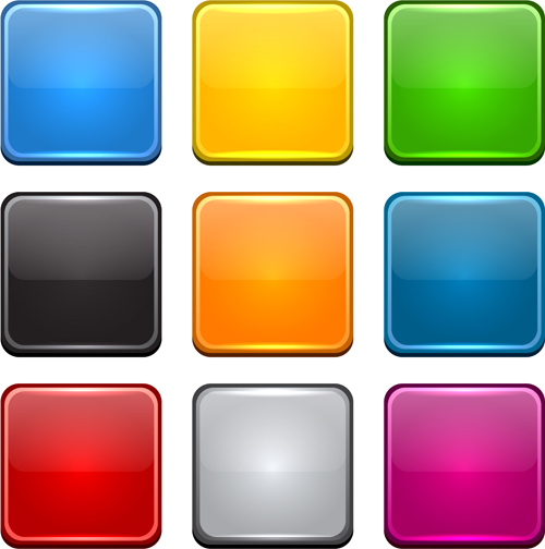 App button icons colored vector set 02
