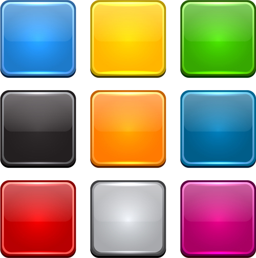 Download App button icons colored vector set 02 free download