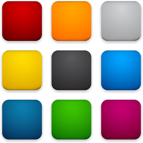 App button icons colored vector set 03