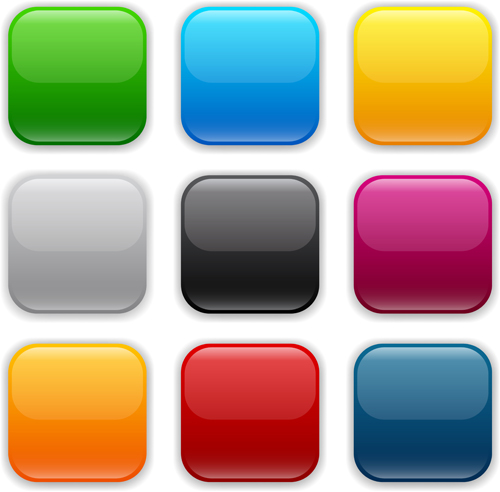 App button icons colored vector set 04