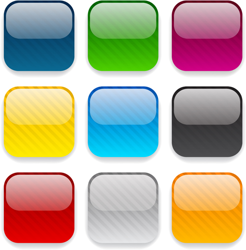 App button icons colored vector set 05