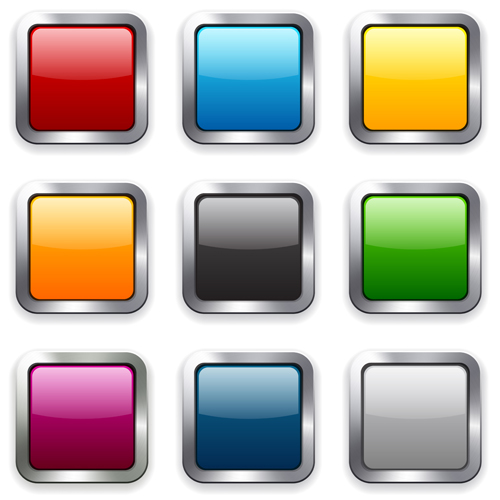 App button icons colored vector set 08