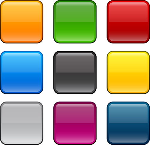 App button icons colored vector set 10