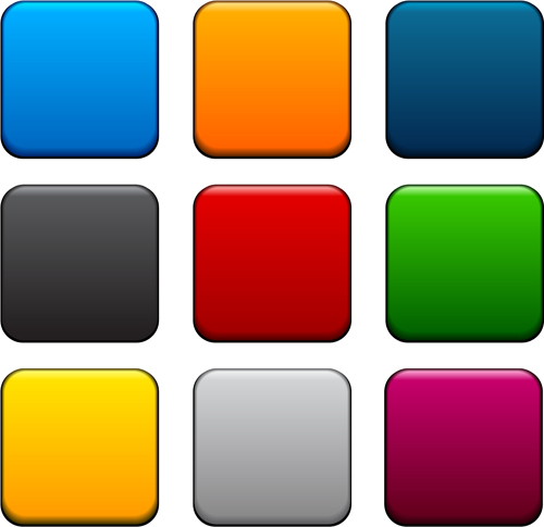App button icons colored vector set 13