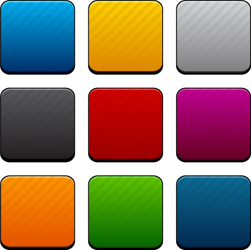 App button icons colored vector set 14