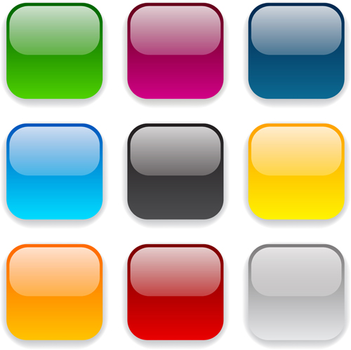 Download App button icons colored vector set 17 free download