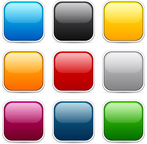 App button icons colored vector set 19