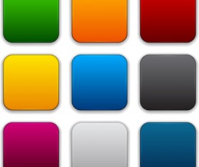 App button icons colored vector set 24