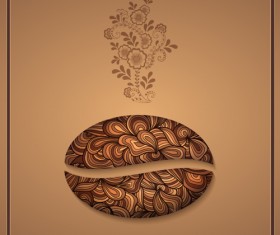Art Pattern with coffee card vector 01