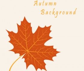 Autumn leaves vintage art background vector 02