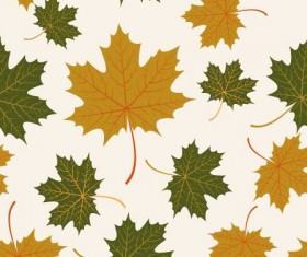 Autumn maple leaves vectors seamless pattern 02