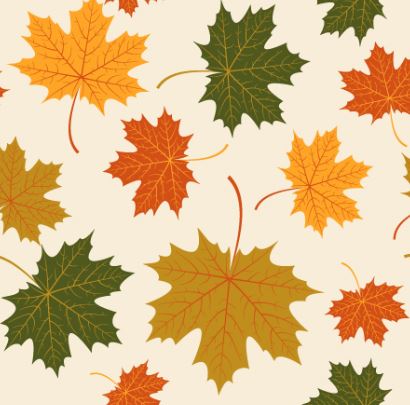 Autumn maple leaves vectors seamless pattern 03