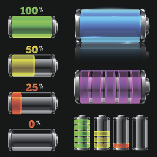 Remaining battery vector Illustration 04