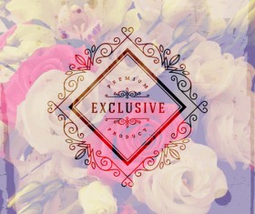 Beautiful rose with blurs background vector 01