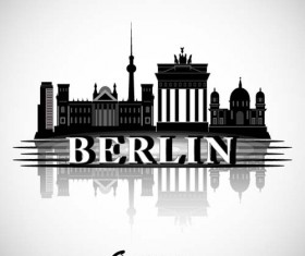 Berlin city background vector