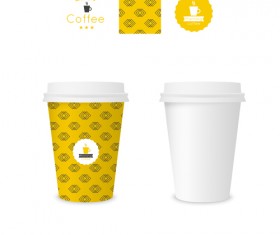 Best coffee paper cup template vector material 02