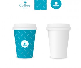 Best coffee paper cup template vector material 03