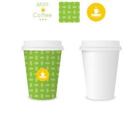 Best coffee paper cup template vector material 06