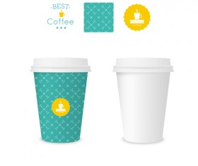 Best coffee paper cup template vector material 07