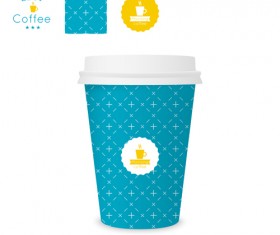 Best coffee paper cup template vector material 08