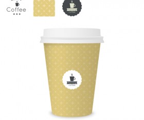 Best coffee paper cup template vector material 09