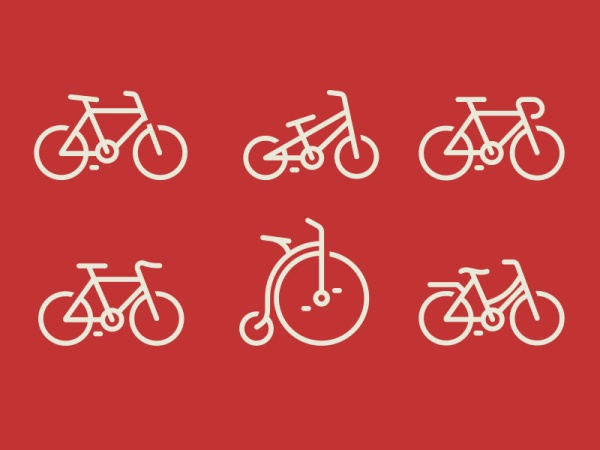 Bicycle UI icon psd graphic