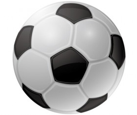 Black with white soccer vector material 01