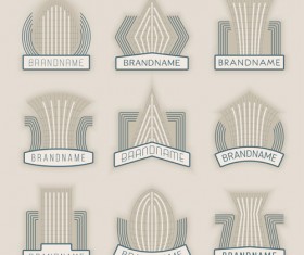 Building brandname logos blank vector