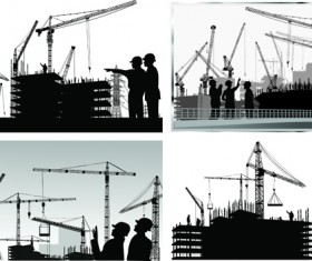 Building construction background vectors 01
