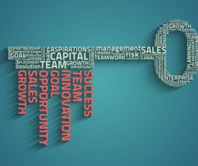 Business template with key vector material 04