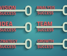 Business template with key vector material 05