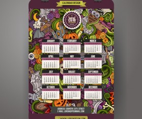 Calendar 2016 decorative pattern creative vector 02