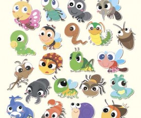 Cartoon Insects cute vectors