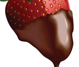 Chocolate with strawberry shiny vector 04