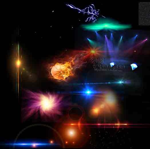 Colored Light effects psd background 02