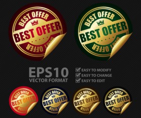 Commodity peeling sticker vectors design 01