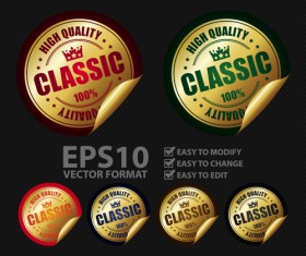 Commodity peeling sticker vectors design 04