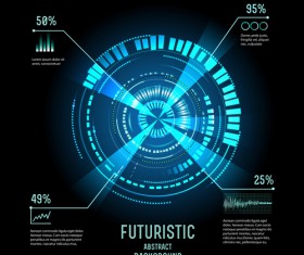 Concept futuristic Interfaces template background vector 01
