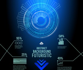 Concept futuristic Interfaces template background vector 02