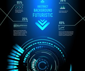 Concept futuristic Interfaces template background vector 03