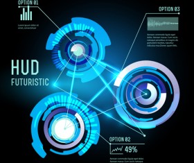 Concept futuristic Interfaces template background vector 05
