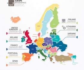 Creative europe infographics vector