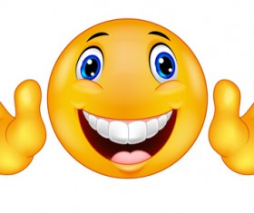 Cute smile emoticon icons vectors set 03