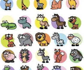 Cute wild animal cartoon style vector 06