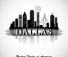 Dallas city background vector