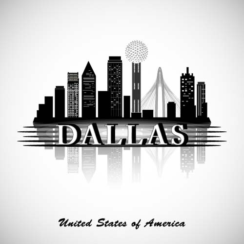 Dallas city background vector